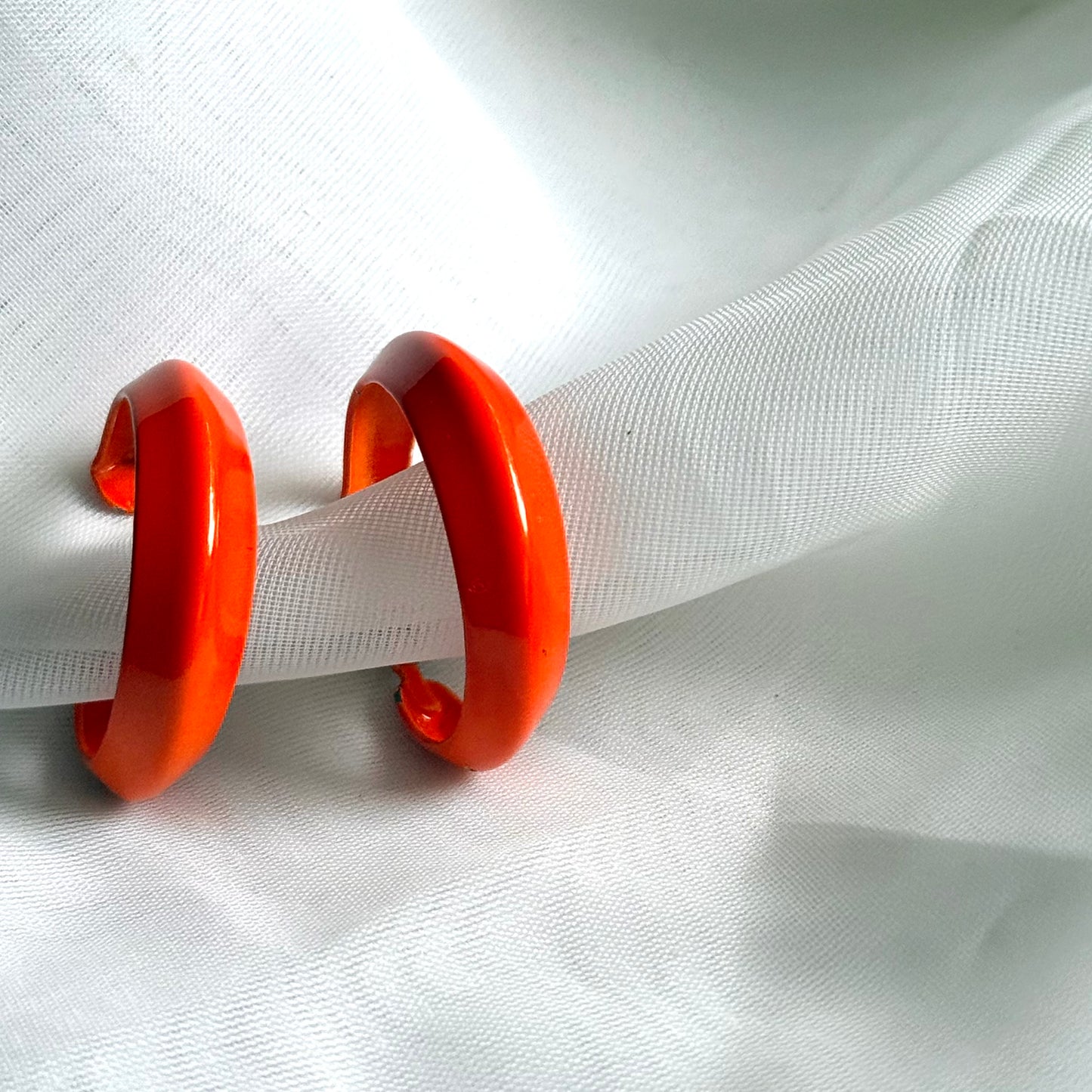 Secondhand Orange Hoop Earrings