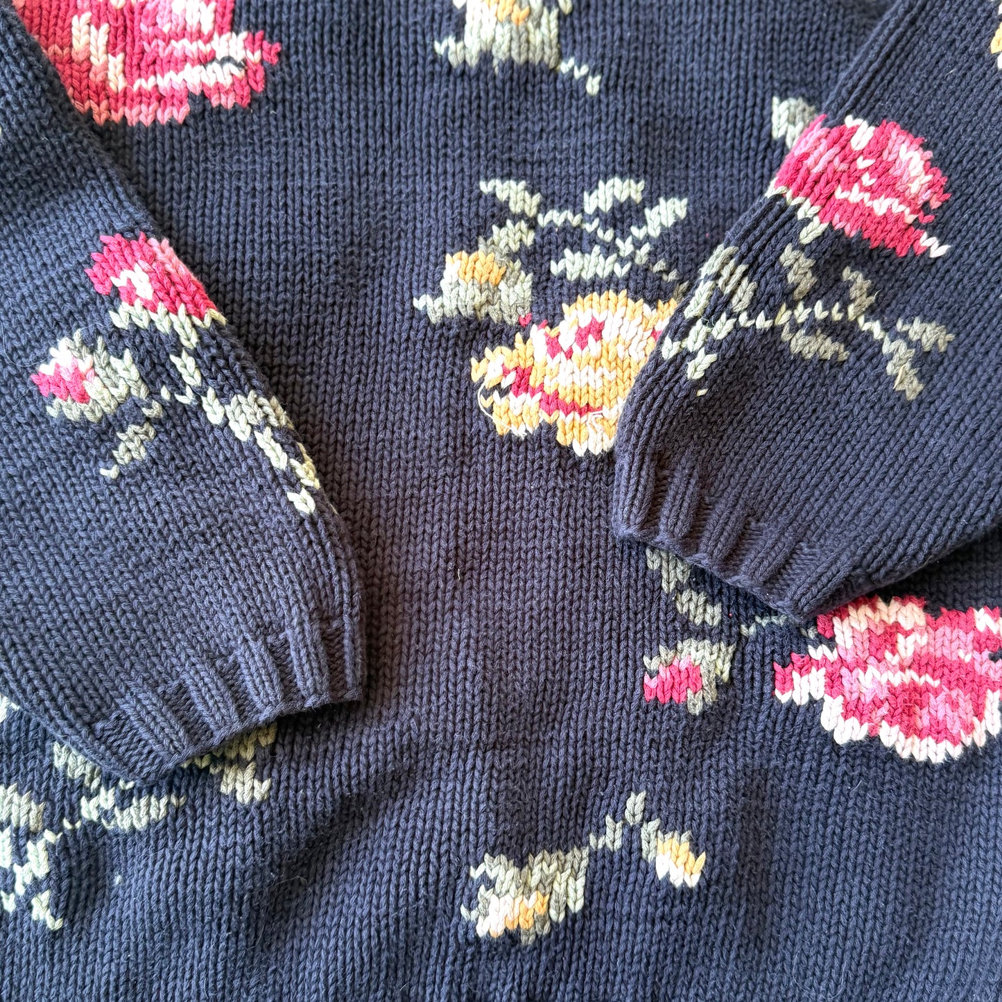 Secondhand Eddie Bauer, Petite Flower Sweater