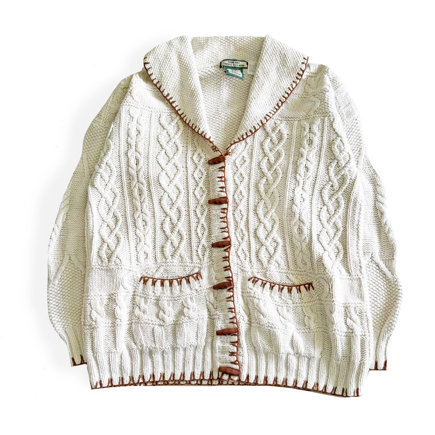 Vintage Lady Footlocker, Cable Knit Cardigan