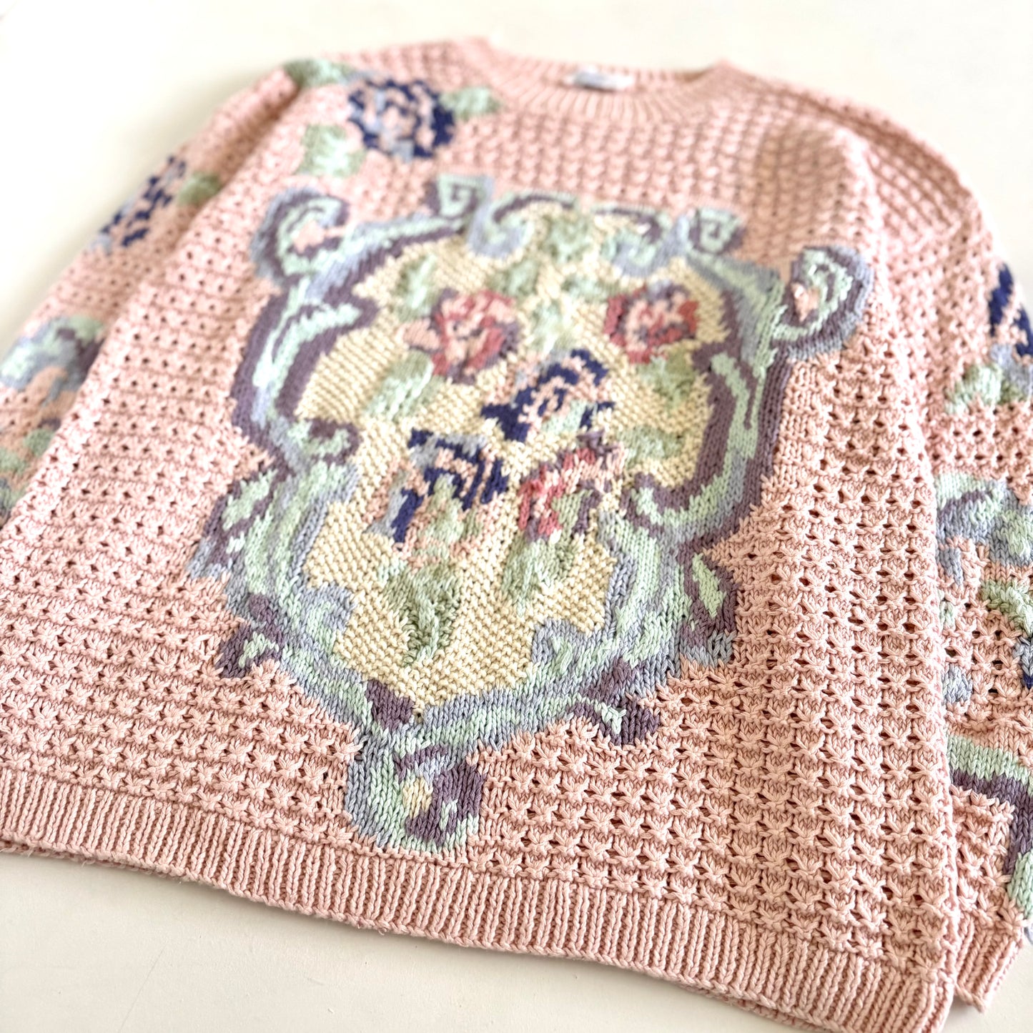 Vintage Jump, Pink Floral Sweater