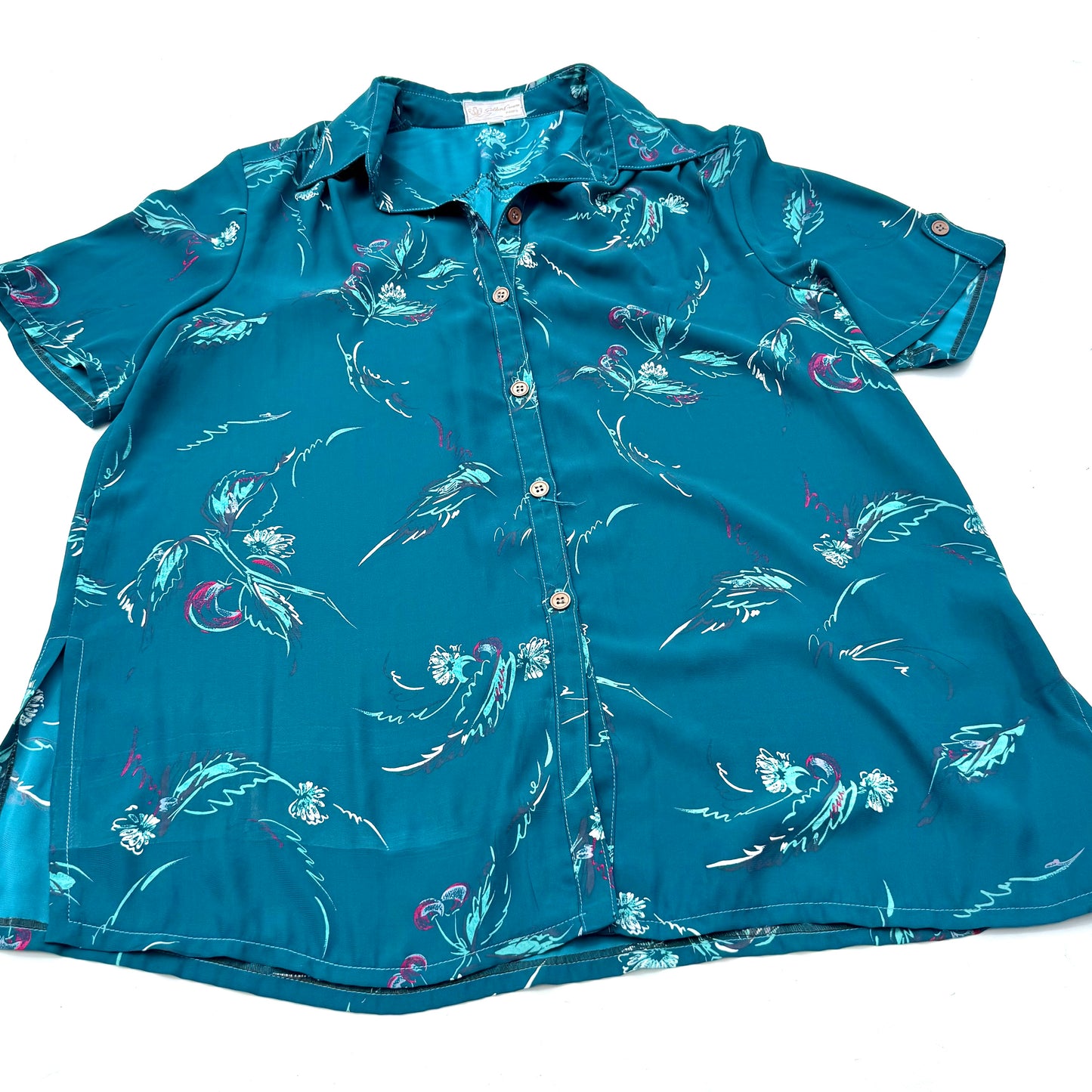 Vintage Golden Crown, Button Down Short Sleeve Shirt