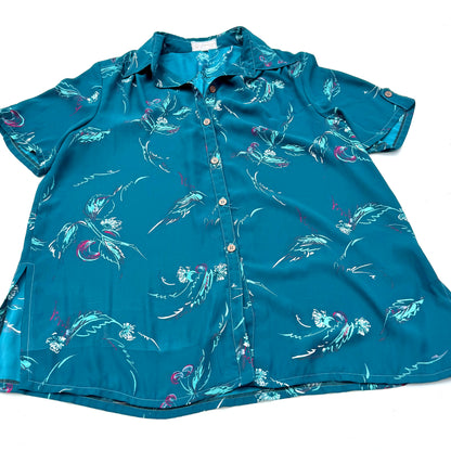 Vintage Golden Crown, Button Down Short Sleeve Shirt