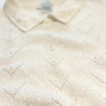 Vintage Lady Dame Plus, Collared White Short Sleeve Shirt