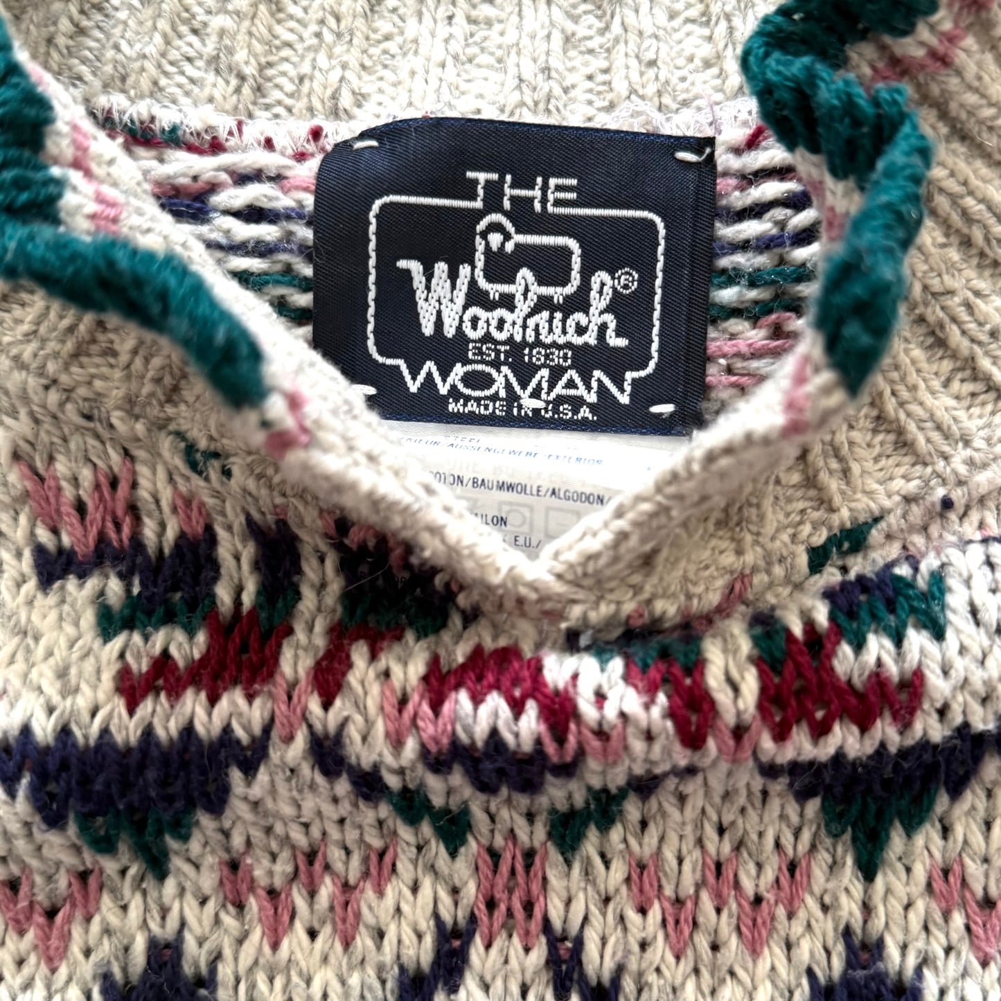 Vintage Woolrich, Geometric Aztec Sweater
