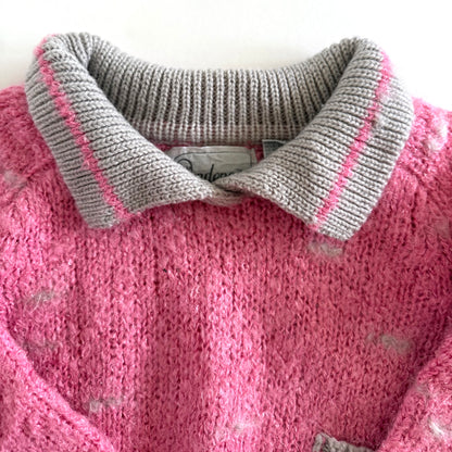 Vintage Andene, Mohair Blend Collared Sweater