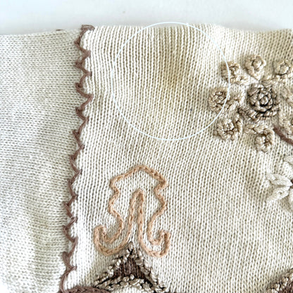 Vintage Curio, 3D Floral Knit Sweater