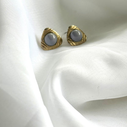 Secondhand Triangle Grey Earrings
