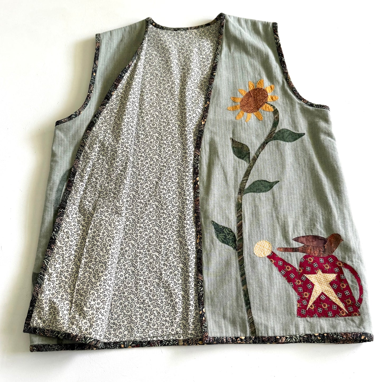Secondhand Handmade Sunflower Vest