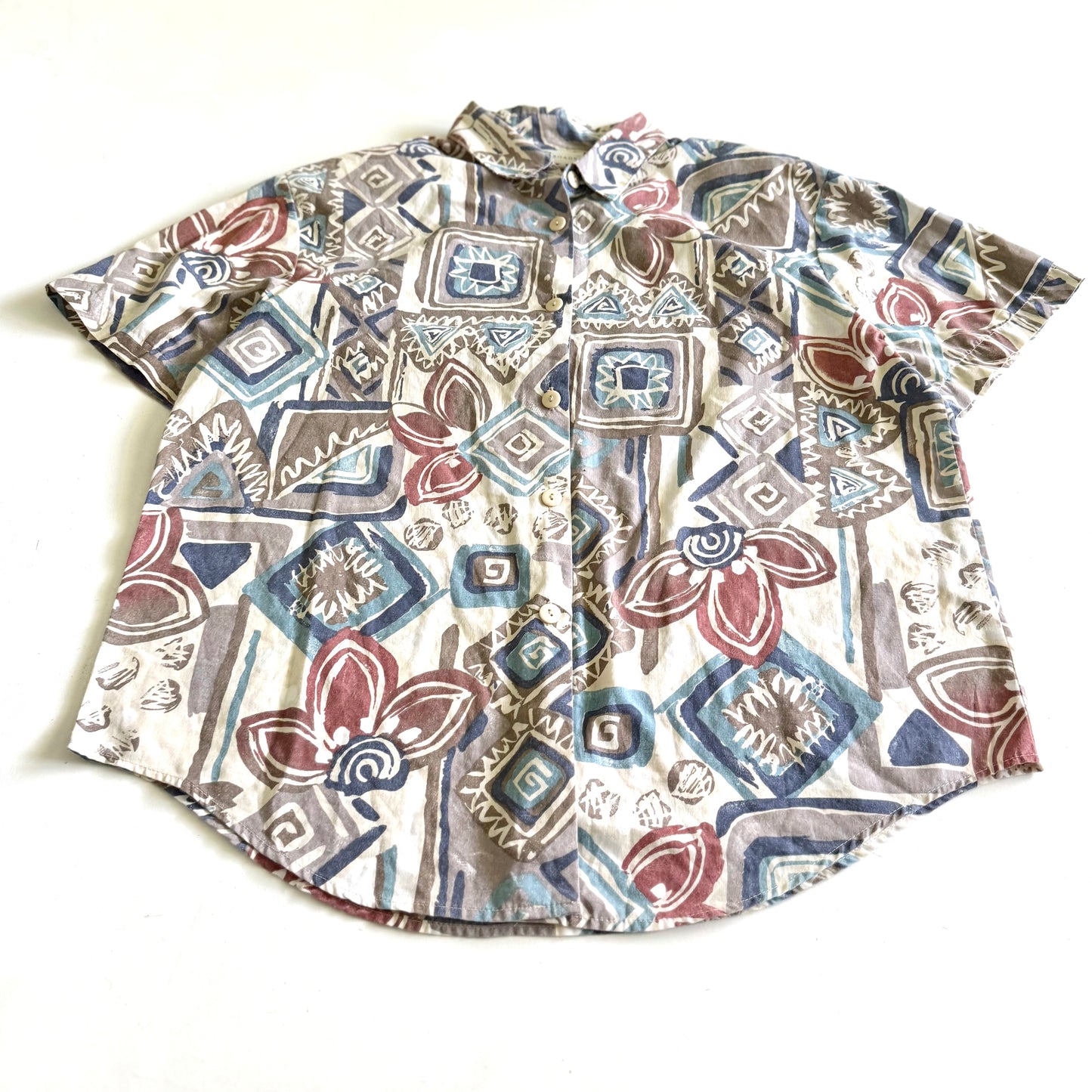 Vintage Two Roads, Button Down Short Sleeve Shirt