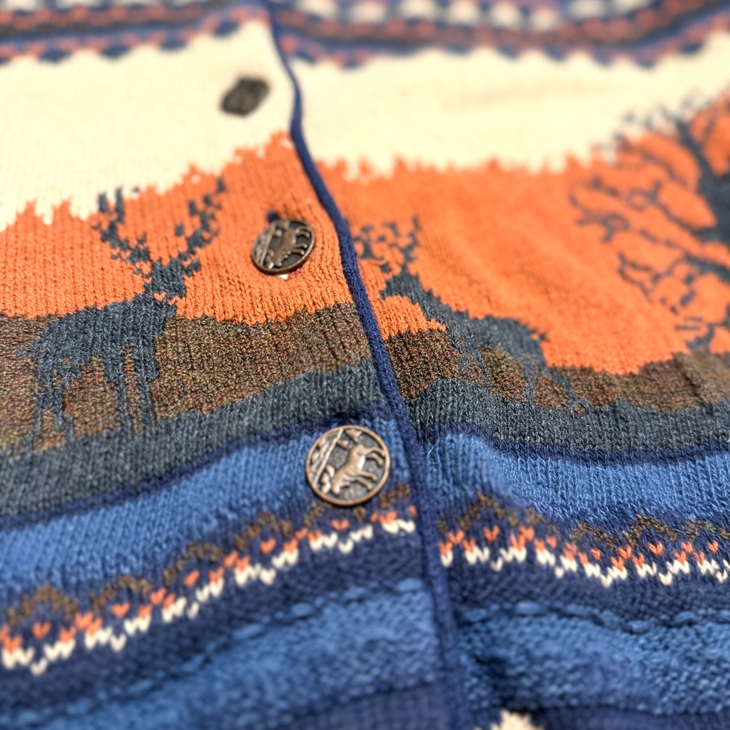 Vintage Northern Reflections by Parkhurst, Autumn Deer Cardigan