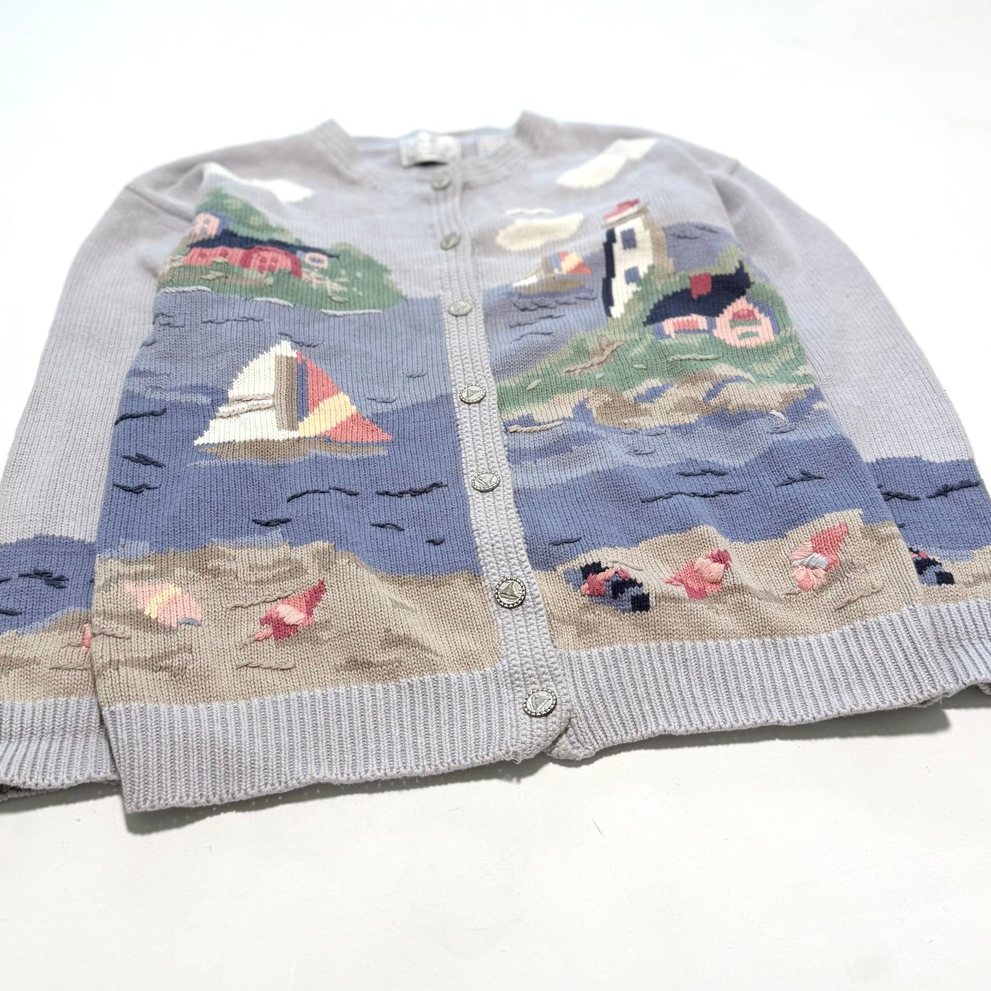 Vintage Northern Treasures, Lighthouse / Sailing Cardigan