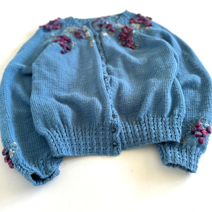 Secondhand Handmade Grape Cardigan