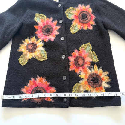 Vintage Susan Bristol, Wool Flower Cardigan