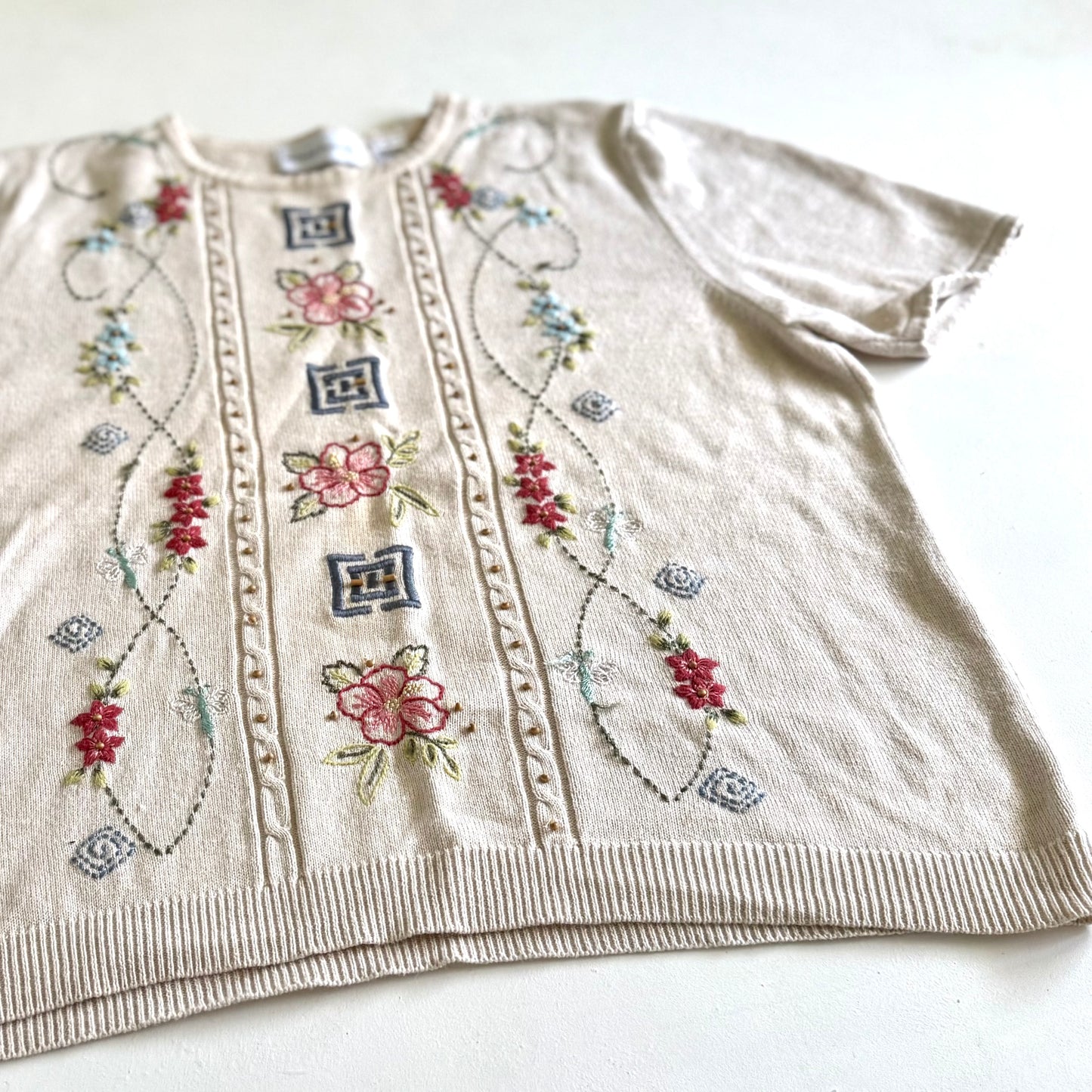 Vintage Alfred Dunner, Floral Knit Shirt