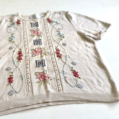 Vintage Alfred Dunner, Floral Knit Shirt