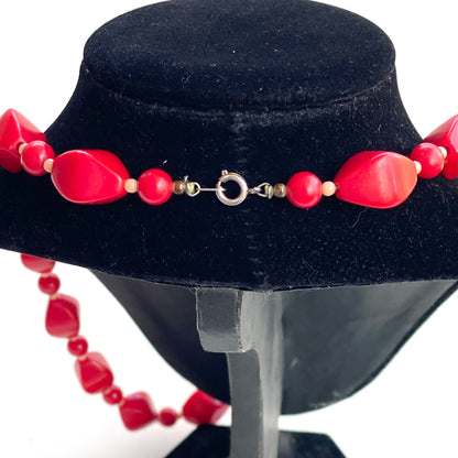 Red Beaded Vintage Necklace