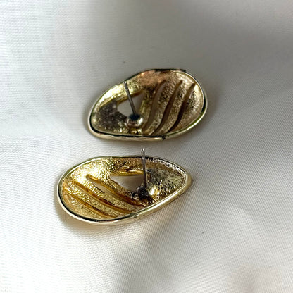 Secondhand Gold Toned Twist Earrings