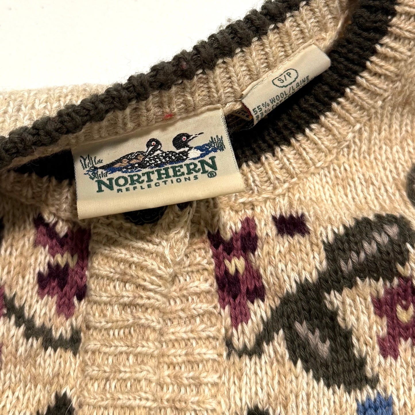 Vintage Northern Reflections, Wool Blend Floral Cardigan
