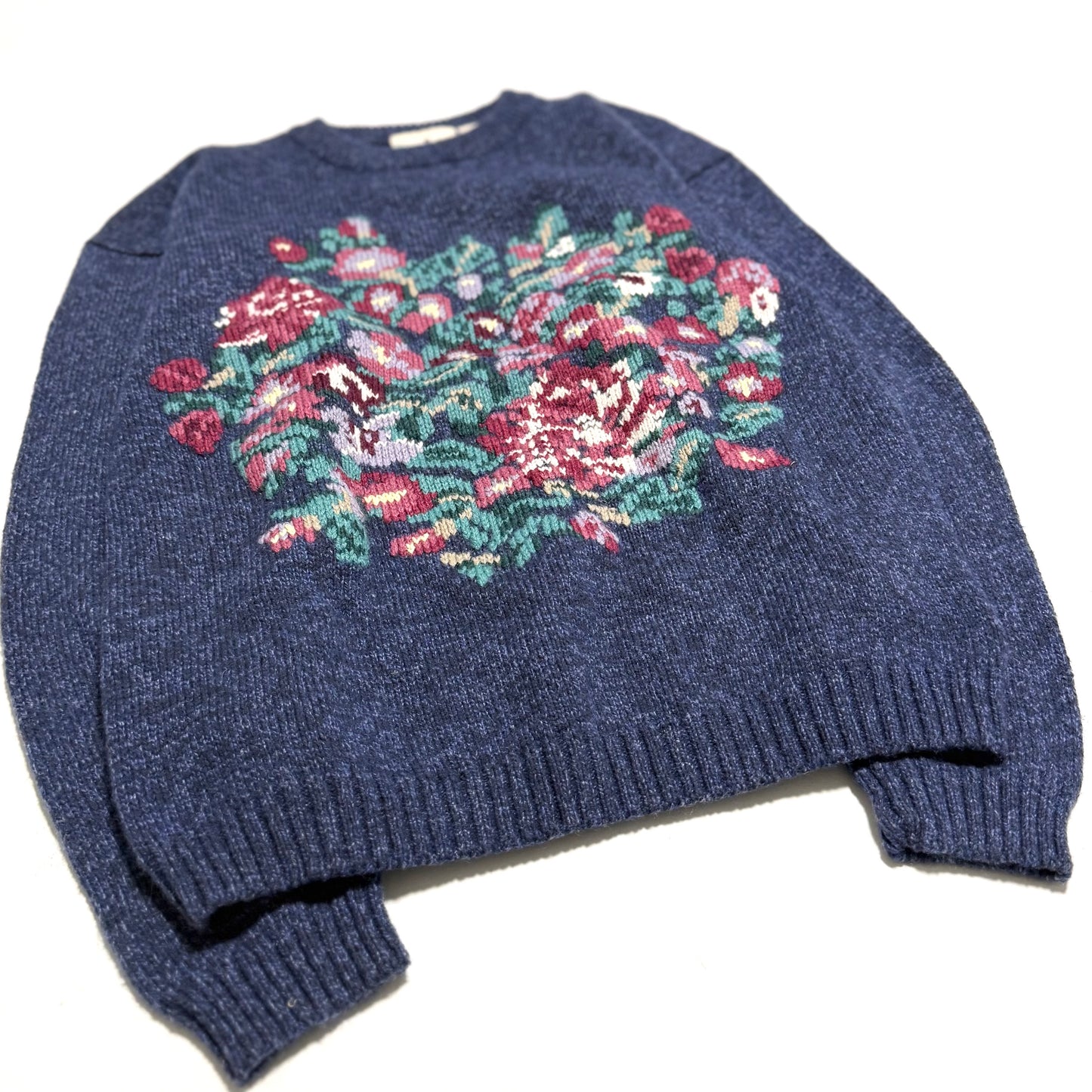 Vintage Northern Reflections, Wool Blend Floral Sweater