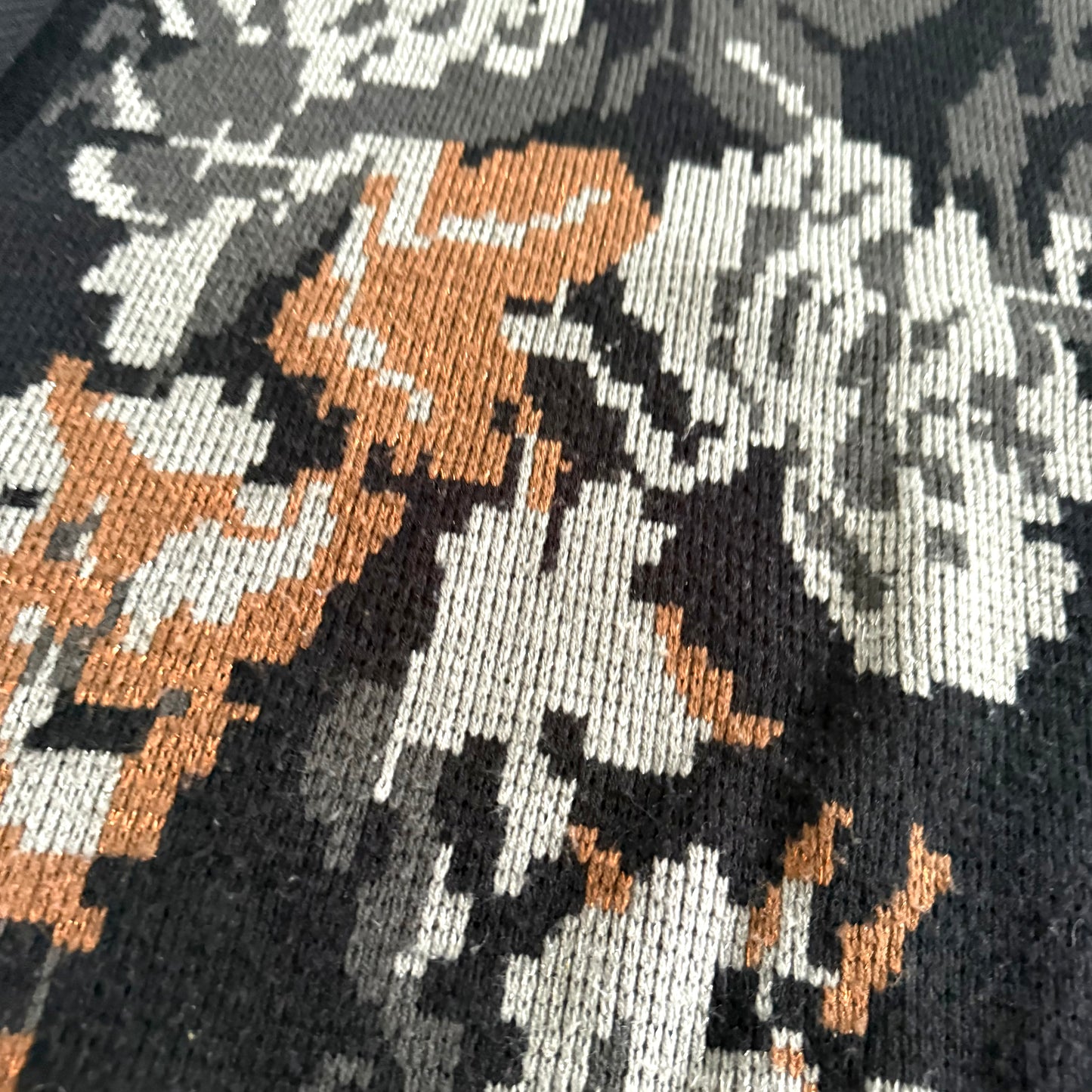 Vintage Floral Metallic Sweater
