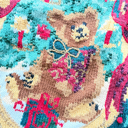 Vintage Separate Scene, Christmas Teddy Bear Sweater