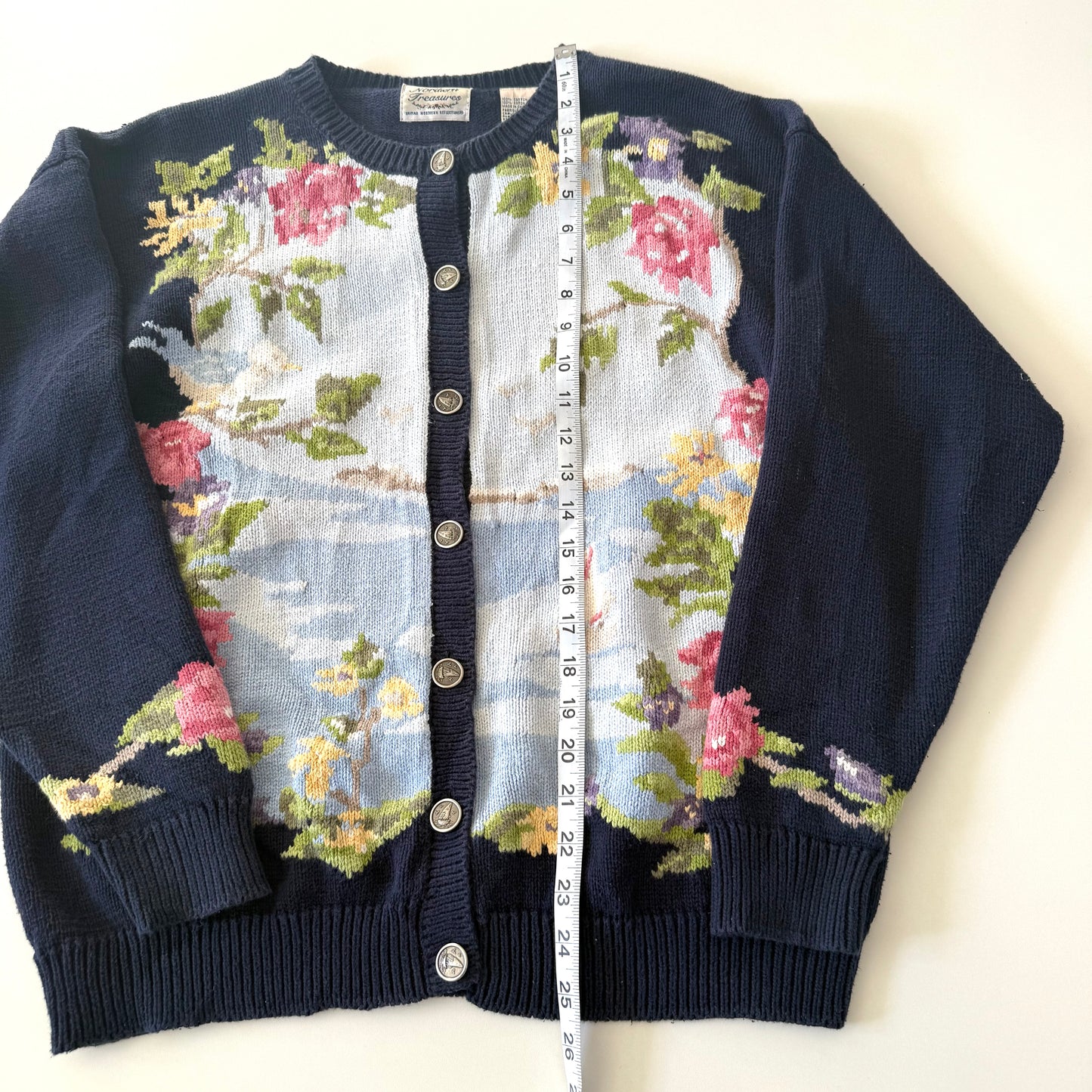 Vintage Northern Treasure, Seaside Floral Cardigan