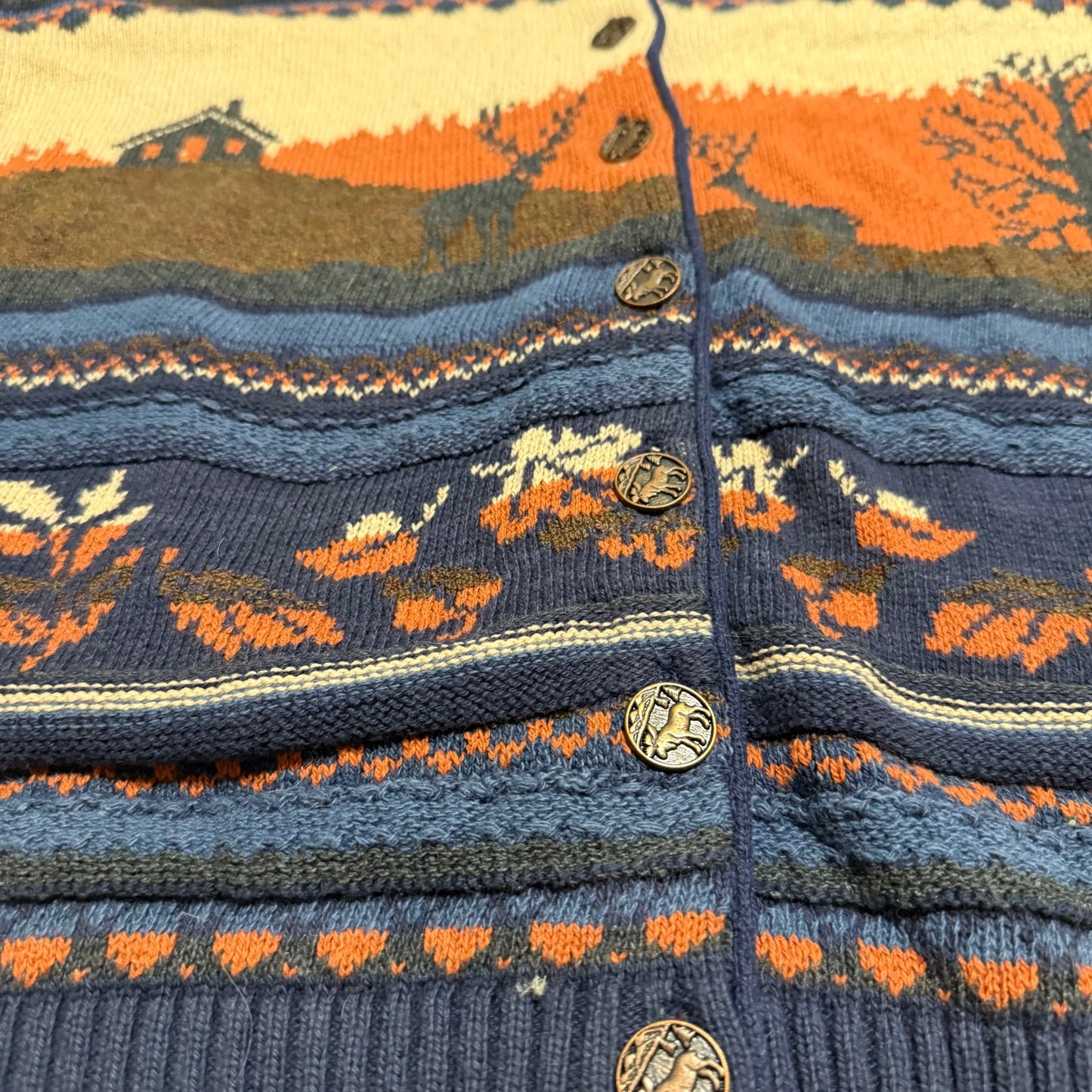 Vintage Northern Reflections by Parkhurst, Autumn Deer Cardigan