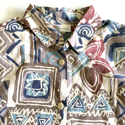 Vintage Two Roads, Button Down Short Sleeve Shirt