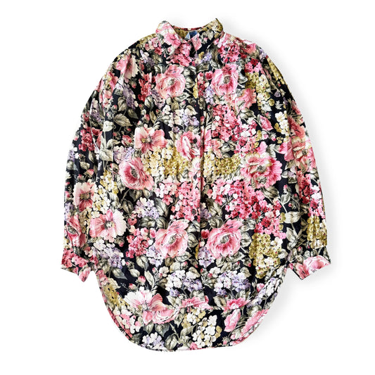 Floral patterned shirt on a white background