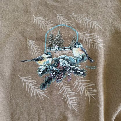 Vintage Morning Sun, Chickadee Bird Sweatshirt