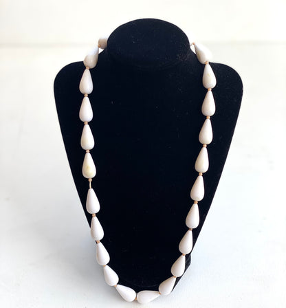 White Beaded Vintage Necklace