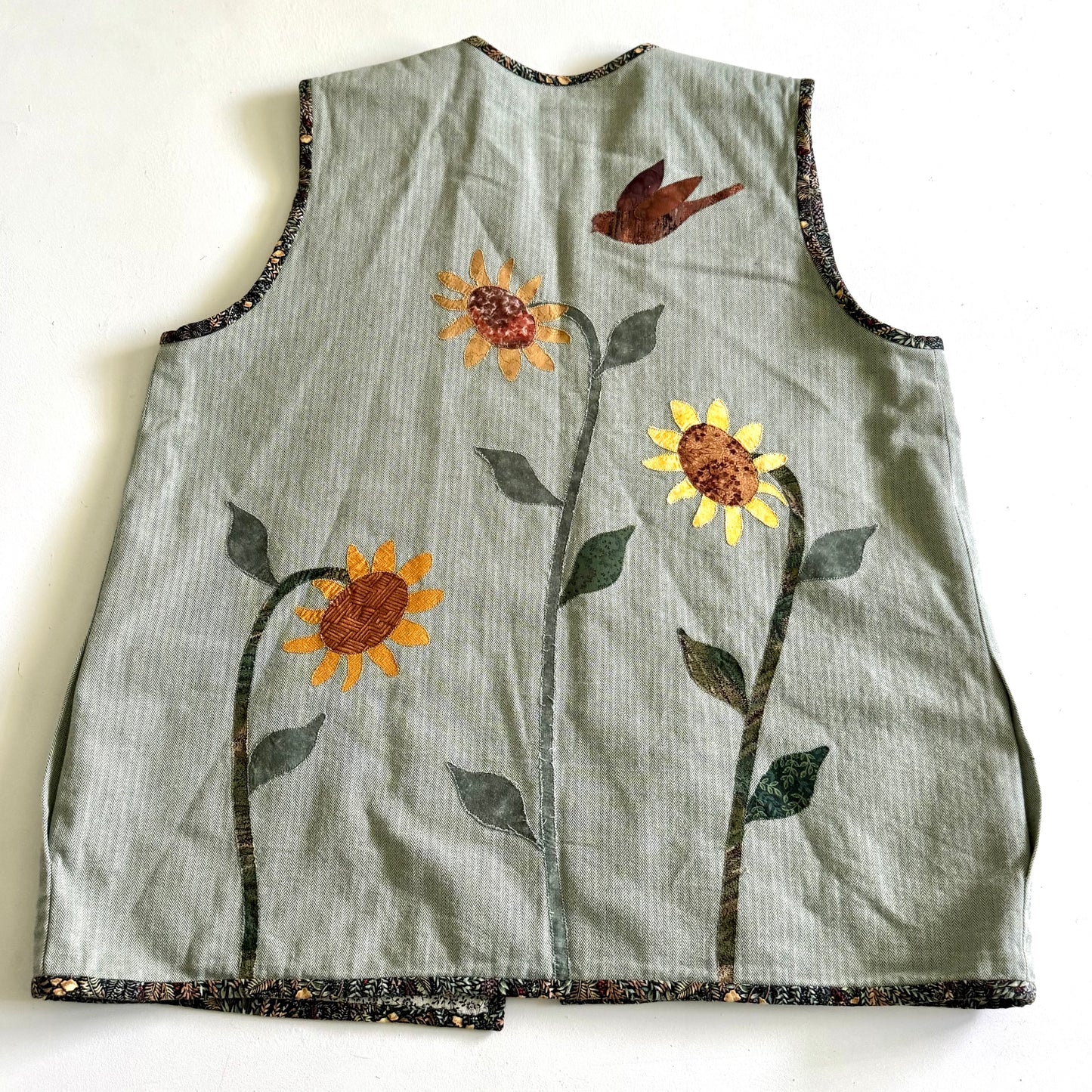 Secondhand Handmade Sunflower Vest