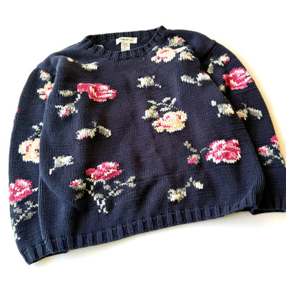 Secondhand Eddie Bauer, Petite Flower Sweater
