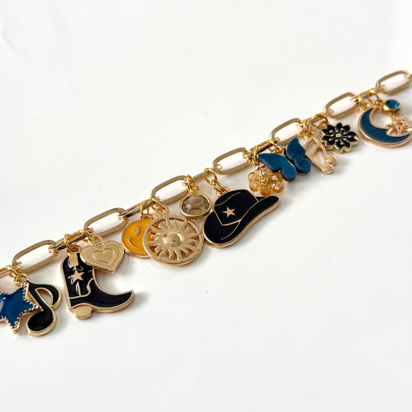 Handmade Cowgirl Music Festival Y2K Style Charm Bracelet