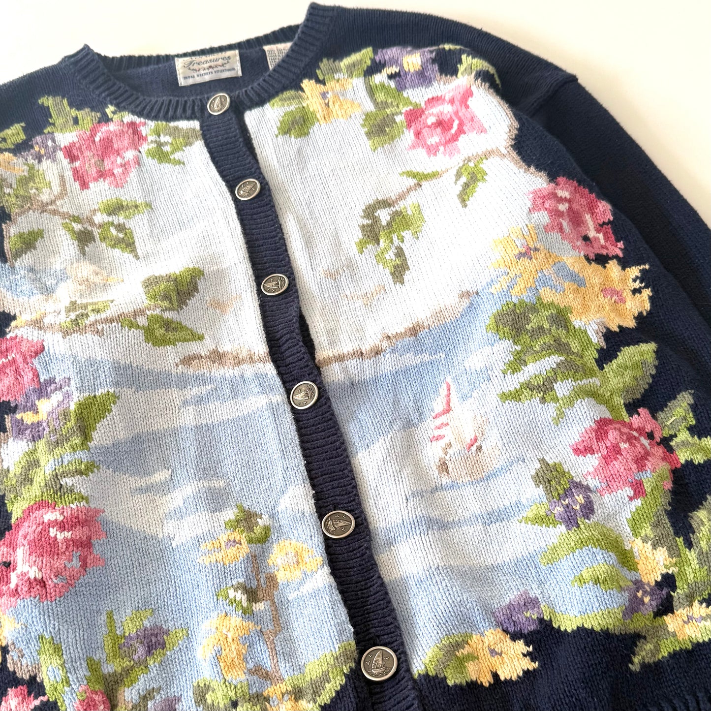 Vintage Northern Treasure, Seaside Floral Cardigan