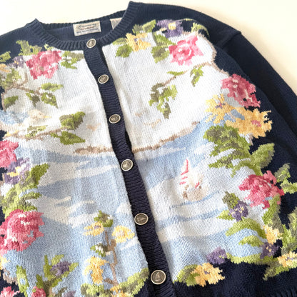 Vintage Northern Treasure, Seaside Floral Cardigan