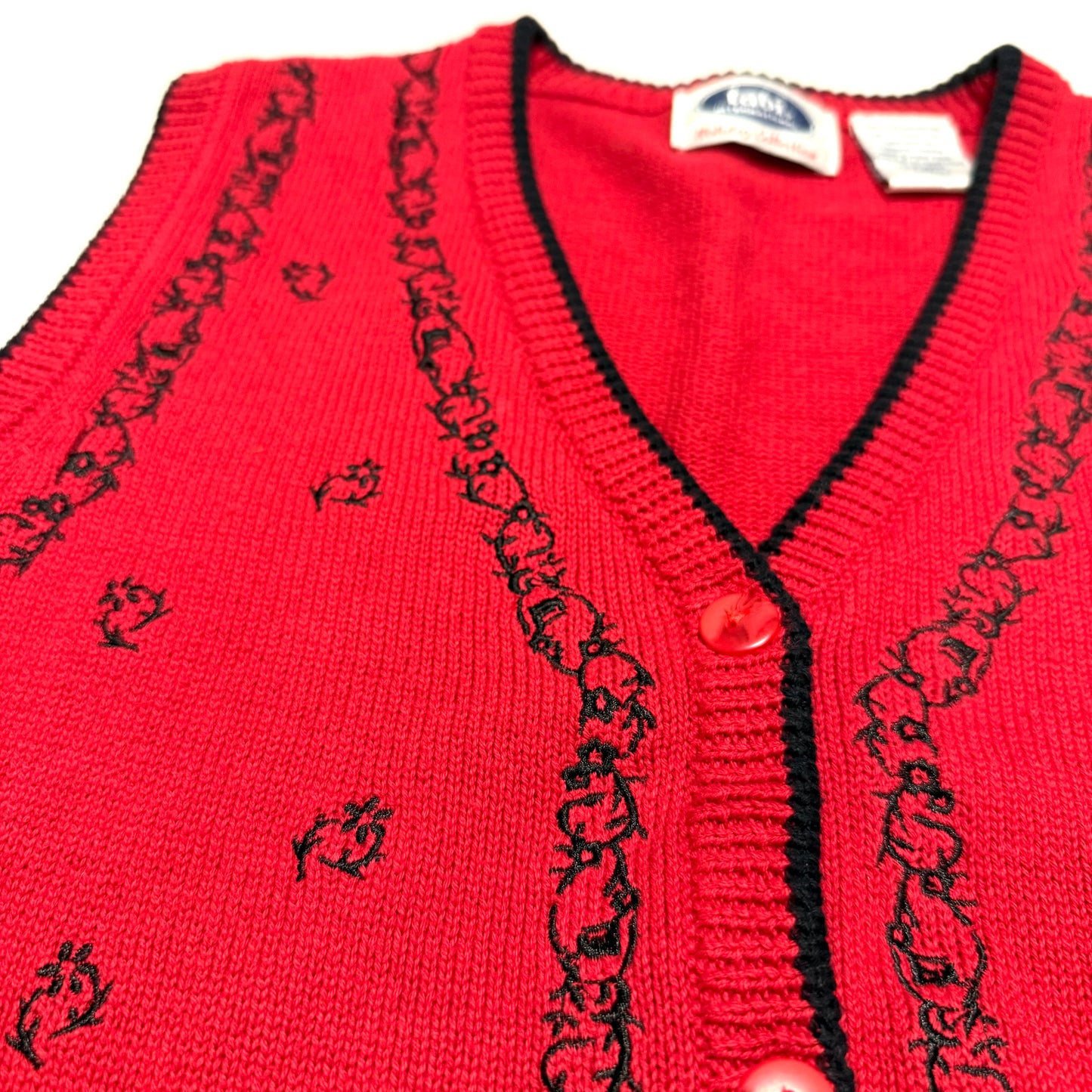 Vintage Tabi, Red Holiday Vest