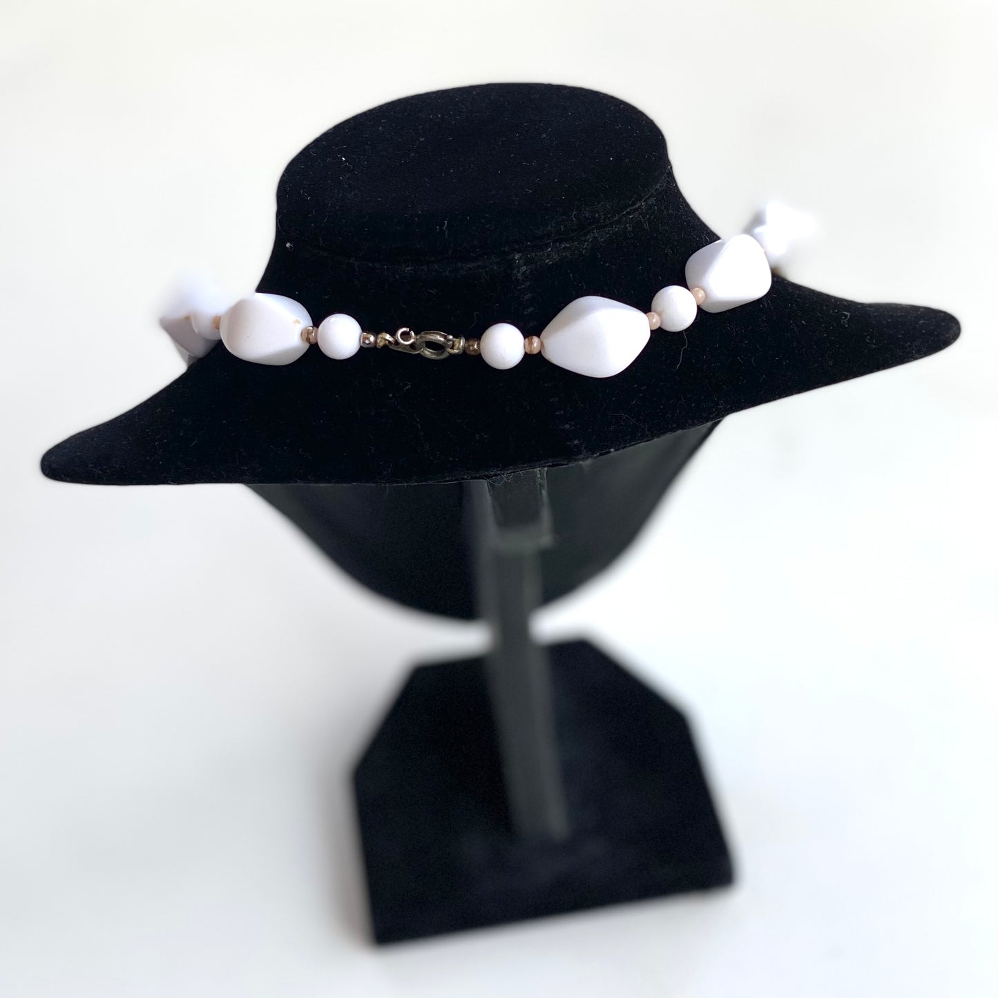 White Vintage Beaded Necklace