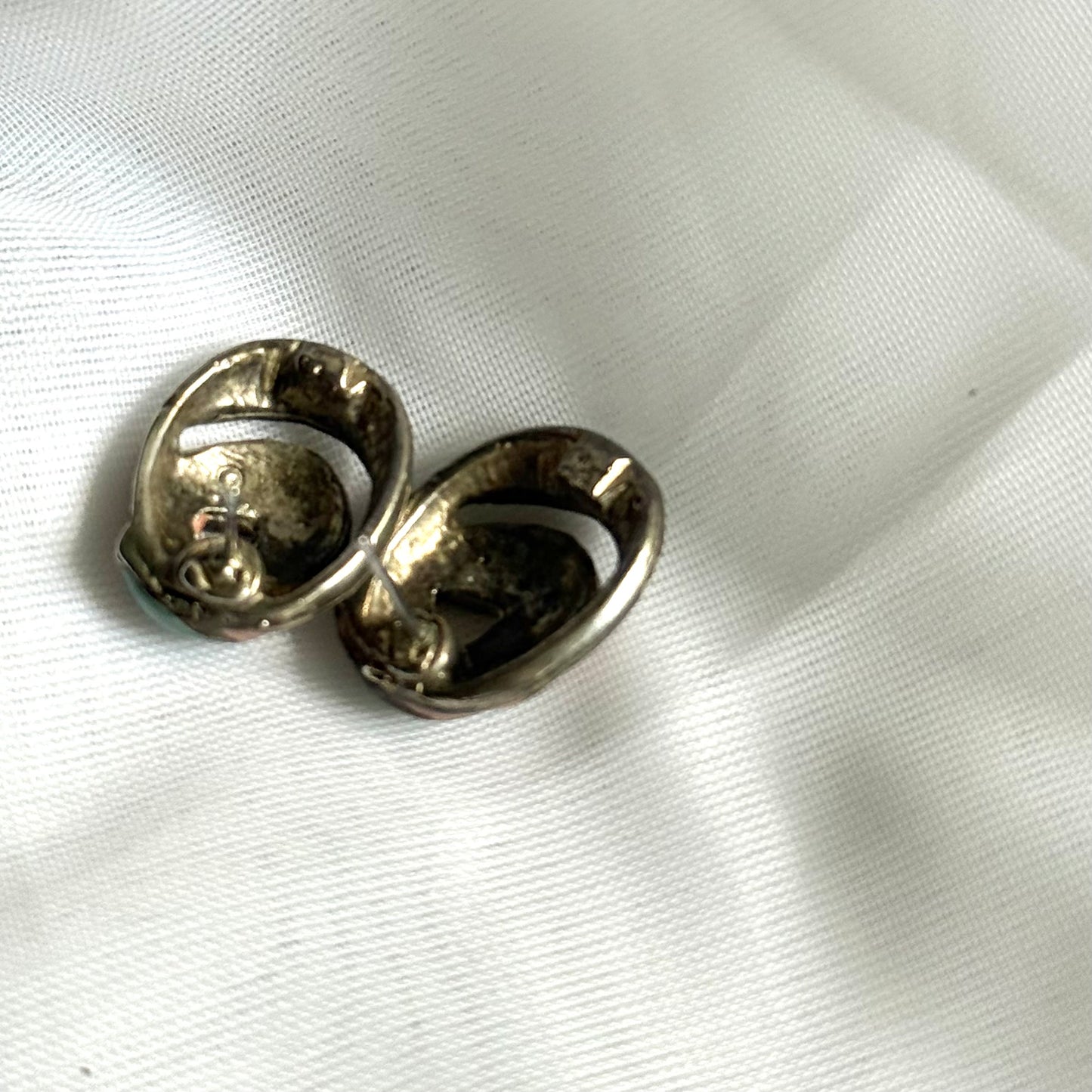 Secondhand Blue & Pink 80's Style Earrings