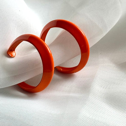 Secondhand Orange Hoop Earrings