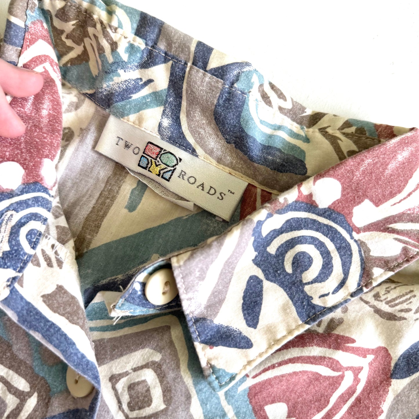 Vintage Two Roads, Button Down Short Sleeve Shirt
