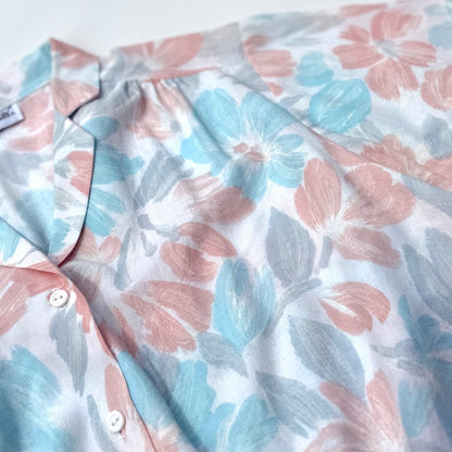 Vintage Booth Bay, Pastel Floral Button Down Shirt
