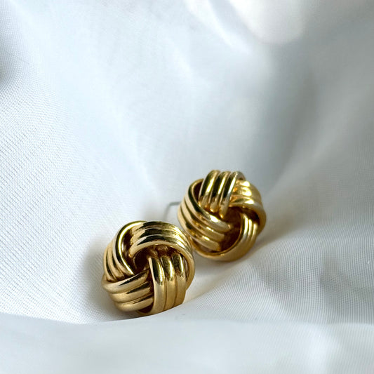 Secondhand Knot Gold Toned Earrings