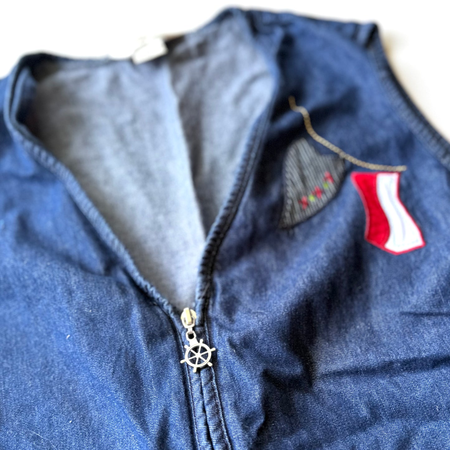 Secondhand Allison Daley, Sailboat Denim Vest