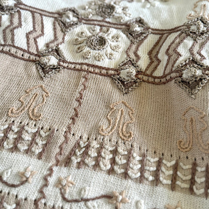 Vintage Curio, 3D Floral Knit Sweater