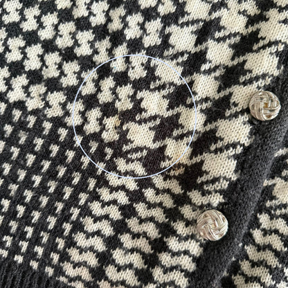 Vintage TanJay, Floral Houndstooth Cardigan