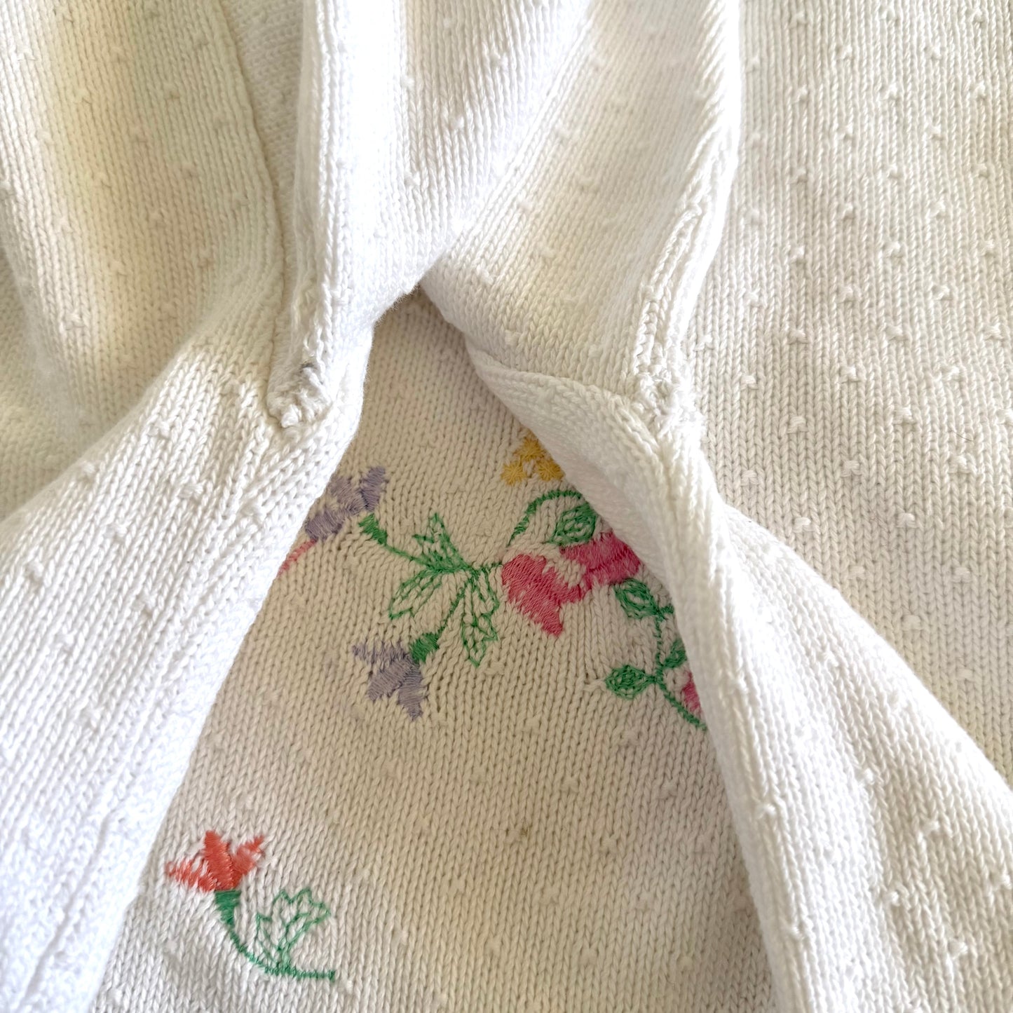 Vintage Floral Short Sleeve Knit Shirt