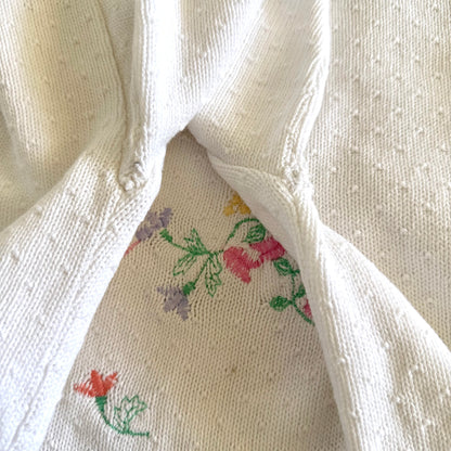 Vintage Floral Short Sleeve Knit Shirt