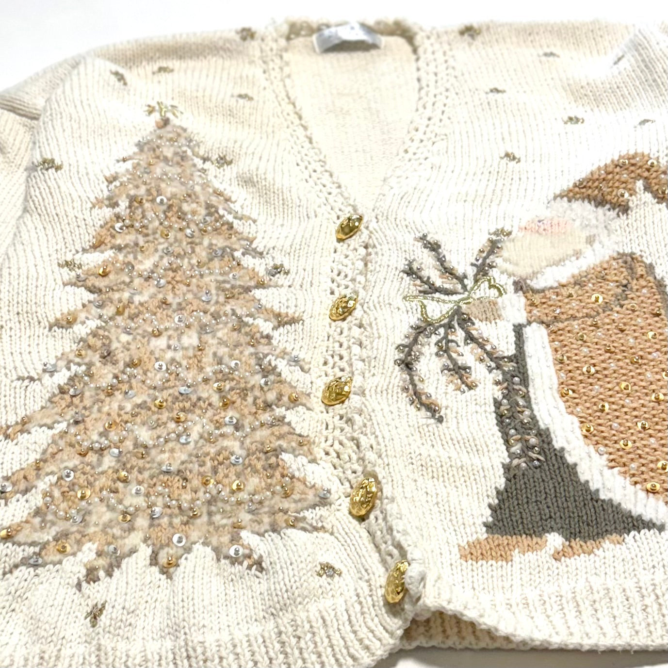 Vintage Rainbow Bridge, Santa Christmas Cardigan