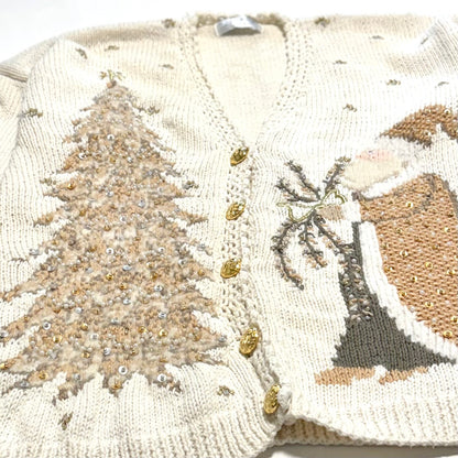 Vintage Rainbow Bridge, Santa Christmas Cardigan